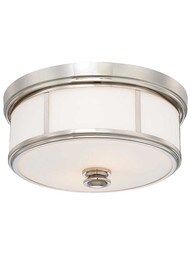 Harbour Point 5-Light Flush Mount in Polished Nickel.